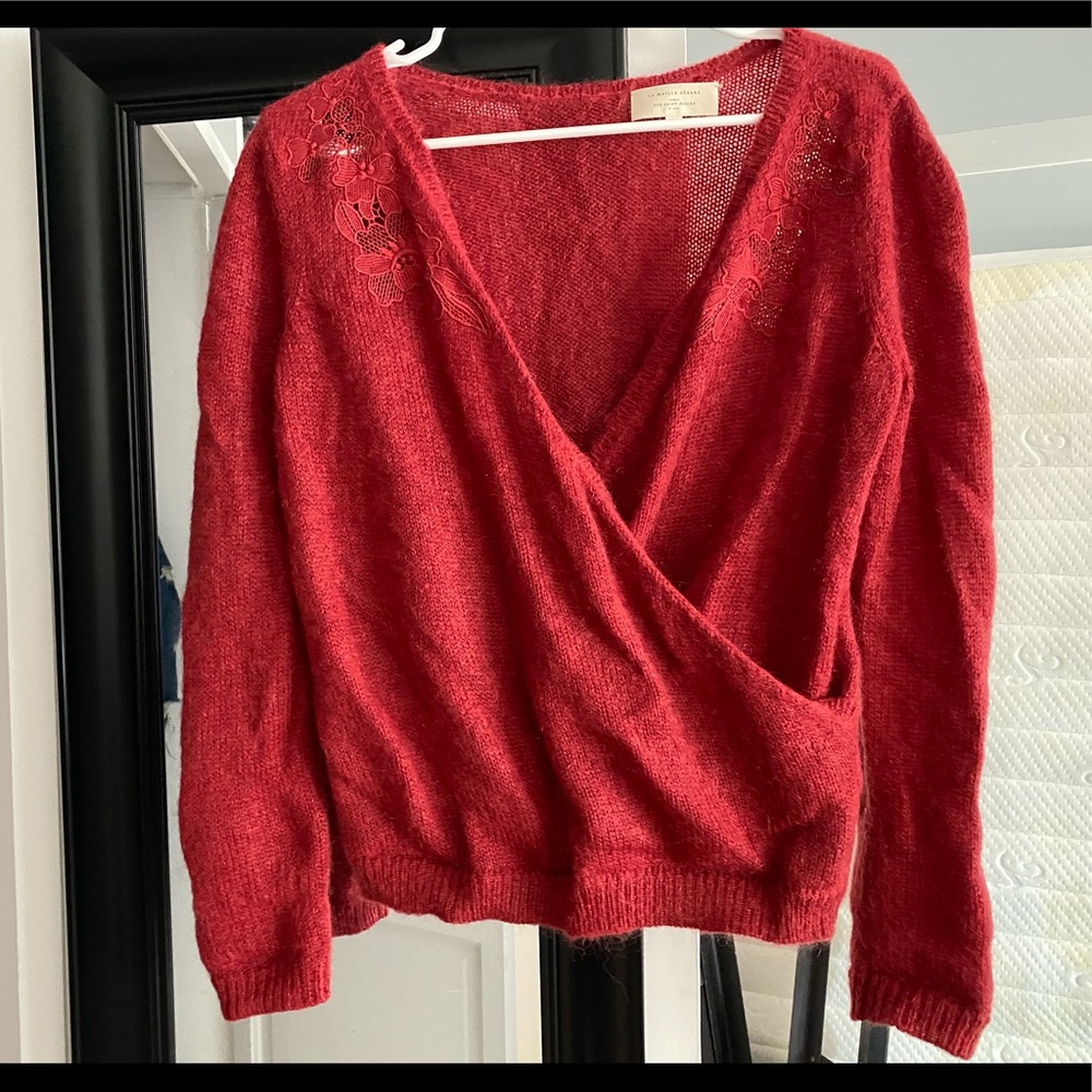 Sezane Dark Red knit wear!